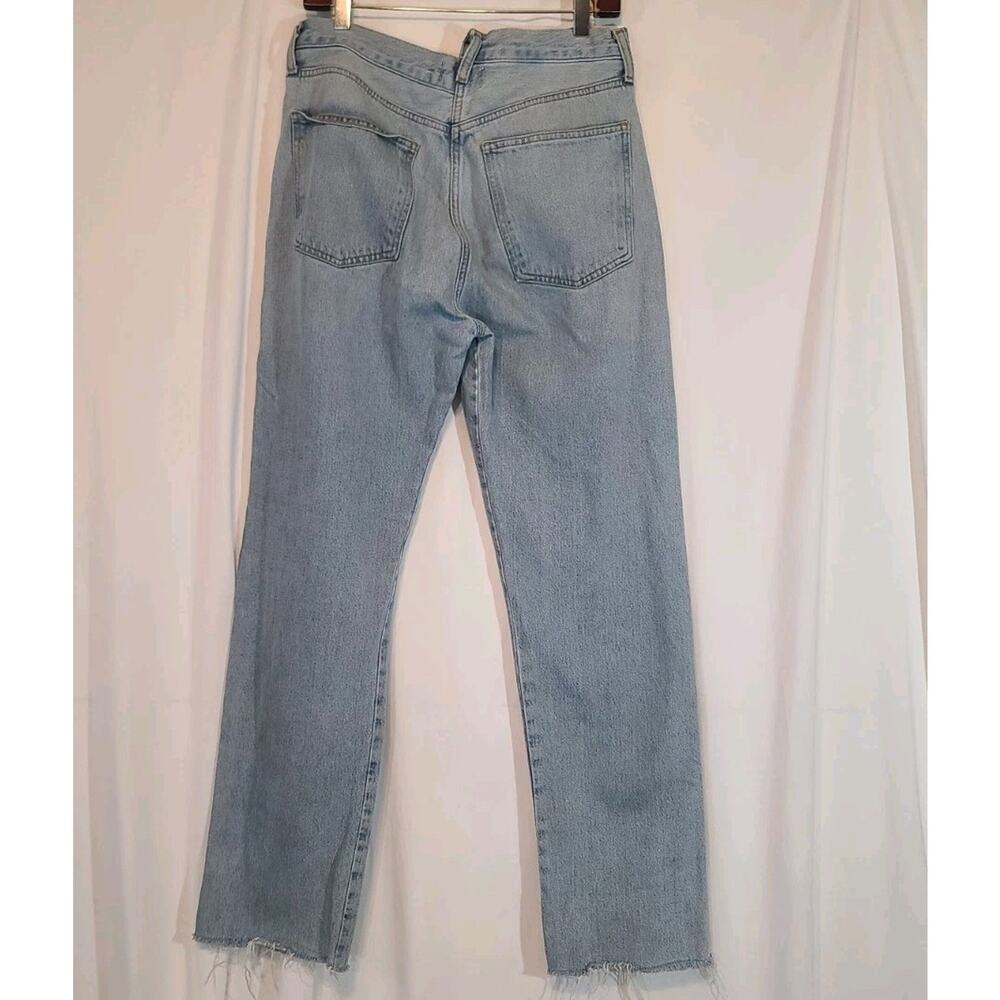 Agolde Criss Cross High Rise Straight Leg Jeans in Dimension 29 X 31 - Picture 10 of 12